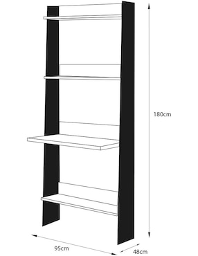 Librero Acuarius Tugow de MDF