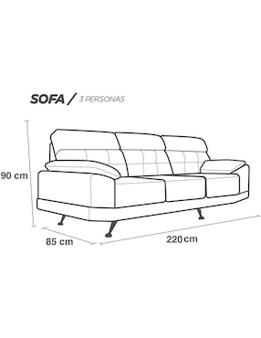 Sofá Dublin Confortopiel de piel y vinil
