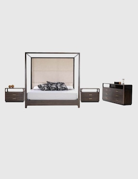 Cama Kassel Madecor de madera nogal