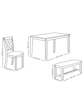 Comedor Poundex para 6 personas