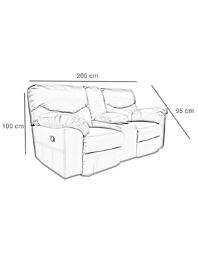 Reclinable Houston Confortopiel de piel y vinil