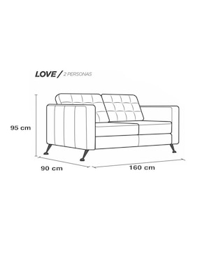 Love seat Confortopiel Noruega de piel