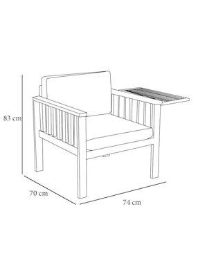 Silla Muebles de Jardín Sei de madera