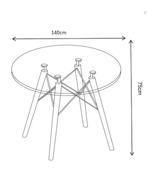 Mesa de comedor Eames Lottus