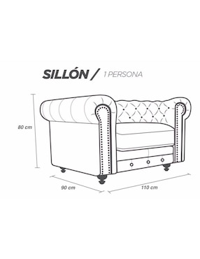 Sillón Chesterfield Confortopiel