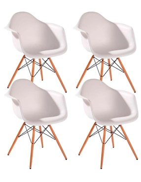 Set De 4 Sillas Elly-Decor Eames De Plástico