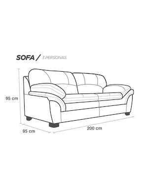 Sofá Genova Confortopiel de piel