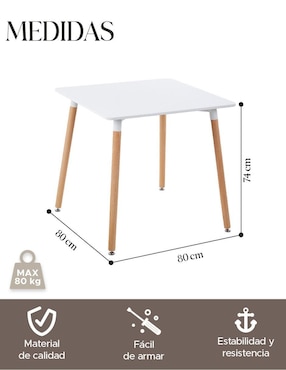 Mesa de comedor armable Eames Elly-Decor