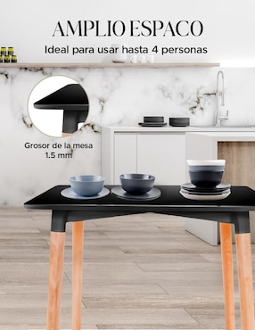 Mesa de comedor armable Eames Elly-Decor