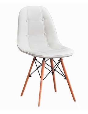 Silla 1 Pieza Eames Elly-Decor De Madera Y Tela