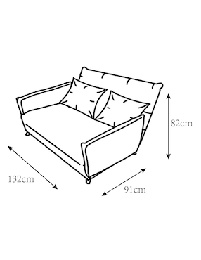 Sofá cama Jasmine Artdeco de poliéster