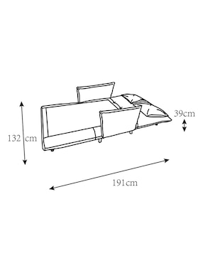 Sofá cama Jasmine Artdeco de poliéster