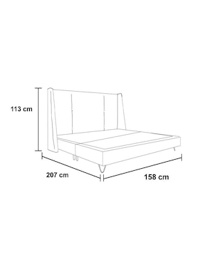 Cama Realy Kessa de madera matrimonial