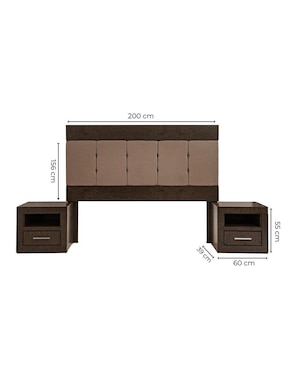 Set recámara Kessa Isabela de MDF