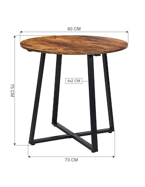 Mesa de comedor armable Naomi Furniturer de MDF