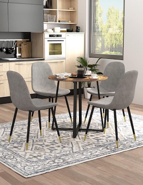 Mesa de comedor armable Naomi Furniturer de MDF