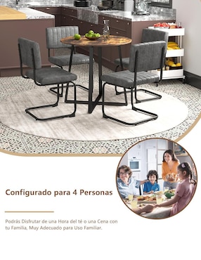 Mesa de comedor armable Naomi Furniturer de MDF