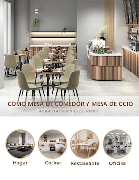 Mesa de comedor armable Naomi Furniturer de MDF