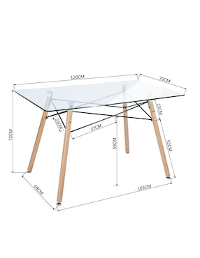 Mesa de comedor armable Zappa Furniturer