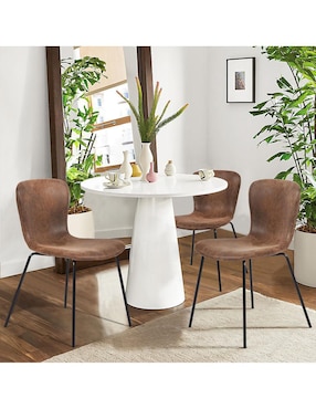 Juego de sillas 4 piezas Koziello Suede Furniturer
