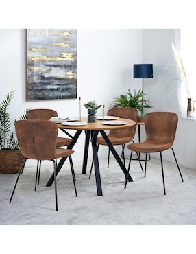 Juego de sillas 4 piezas Koziello Suede Furniturer