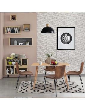Juego de sillas 4 piezas Koziello Suede Furniturer