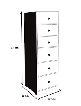 Cajonera Barby Silver Vaniglam de MDF