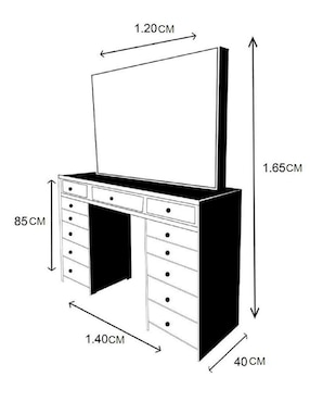 Tocador Vaniglam Vanity Love Silver