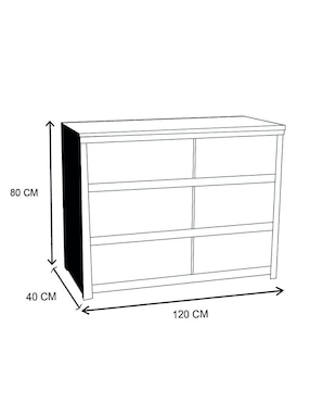 Cómoda Vaniglam de MDF