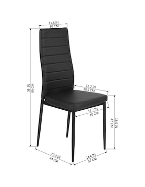 Juego de sillas 4 piezas Home Make de acero