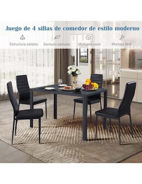 Juego de sillas 4 piezas Home Make de acero
