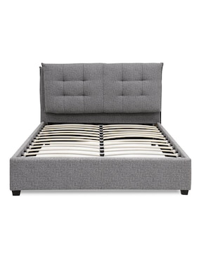 Cama Tamarindo de madera nogal queen size