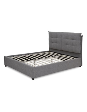 Cama Tamarindo de madera nogal queen size
