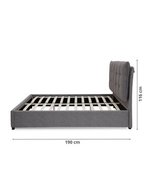 Cama Tamarindo de madera nogal queen size