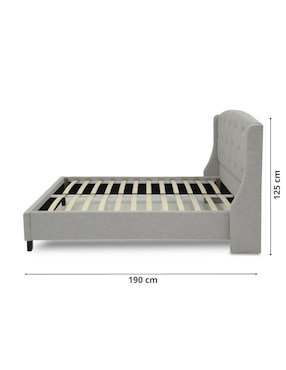 Cama LAN Tamarindo de madera queen size