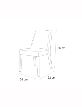 Silla Gary Acor de madera y tela