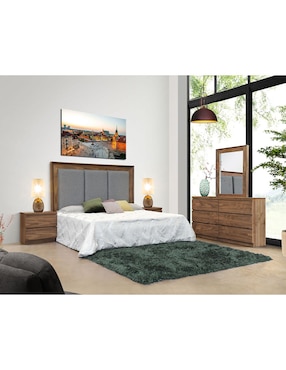 Buro Durham Diper de madera nogal