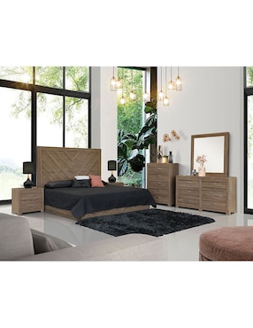 Buro Adare Diper de madera nogal