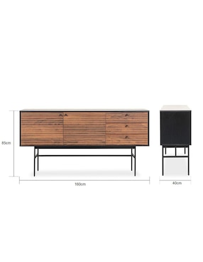 Credenza Piamonte Mundo In de madera