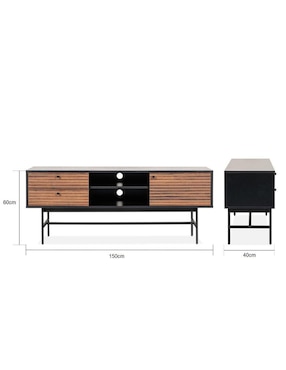 Mueble de tv Piamonte Mundo In de madera