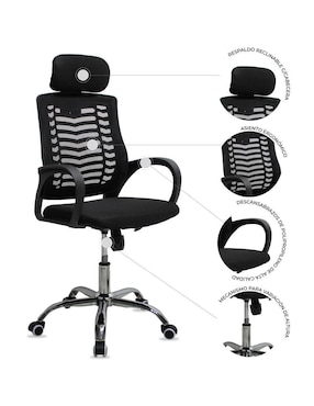 Silla de escritorio 1 pieza 108A Mesh Mundo In