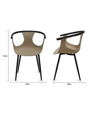 Juego de sillas 4 piezas Catanzaro Muebles Mundo In de plástico