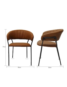 Juego de sillas 2 piezas Caseres Muebles Mundo In de tela