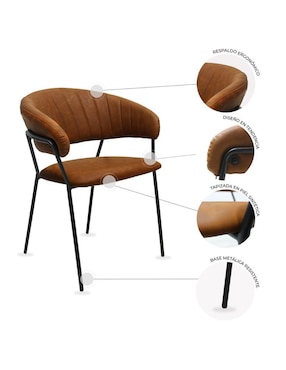 Juego de sillas 2 piezas Caseres Muebles Mundo In de tela