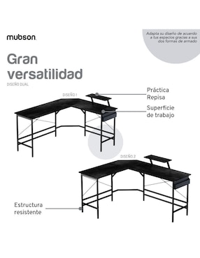 Escritorio L Gonia Mubson de madera