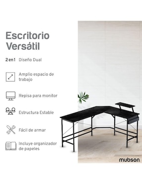 Escritorio L Gonia Mubson de madera