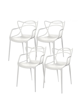 Juego de sillas 4 piezas Eke Life Home de plástico
