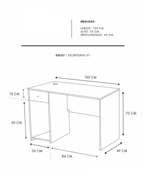 Escritorio Urban Plus Decomobil de MDF