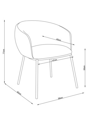 Silla Cleo Haus de tela
