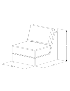 Modulo central doble Bernini Dixy de poliéster